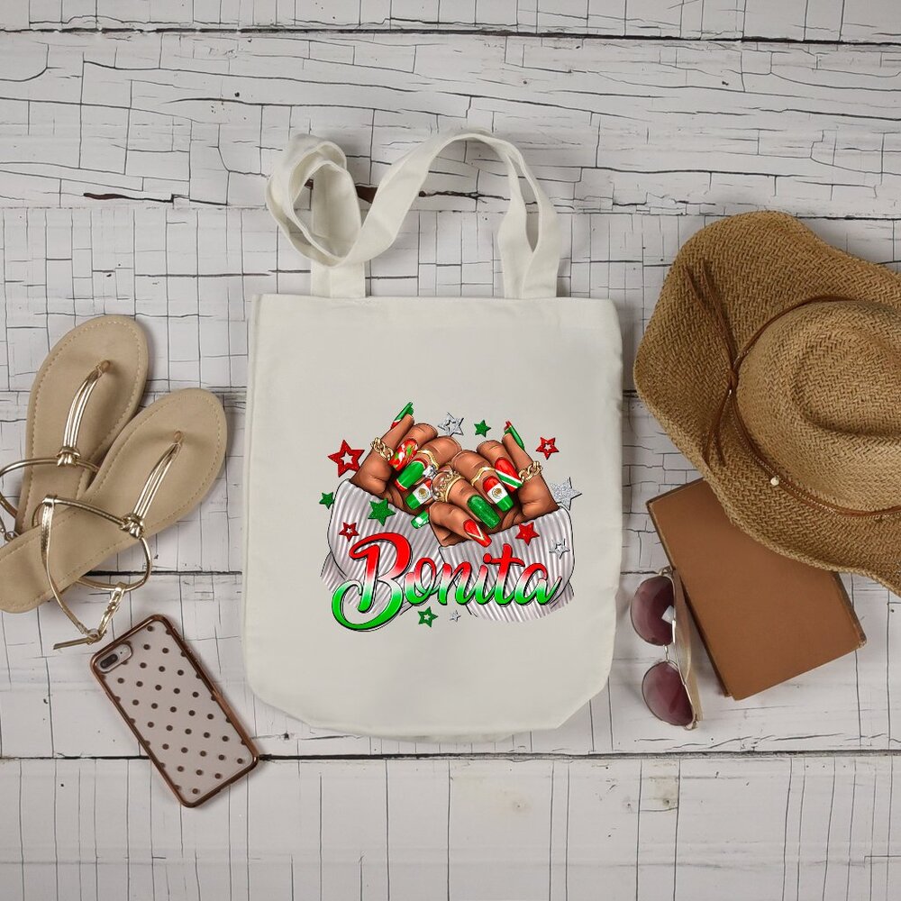 Women's Bonita Latina Custom Heavy Canvas Cotton Tote Bag